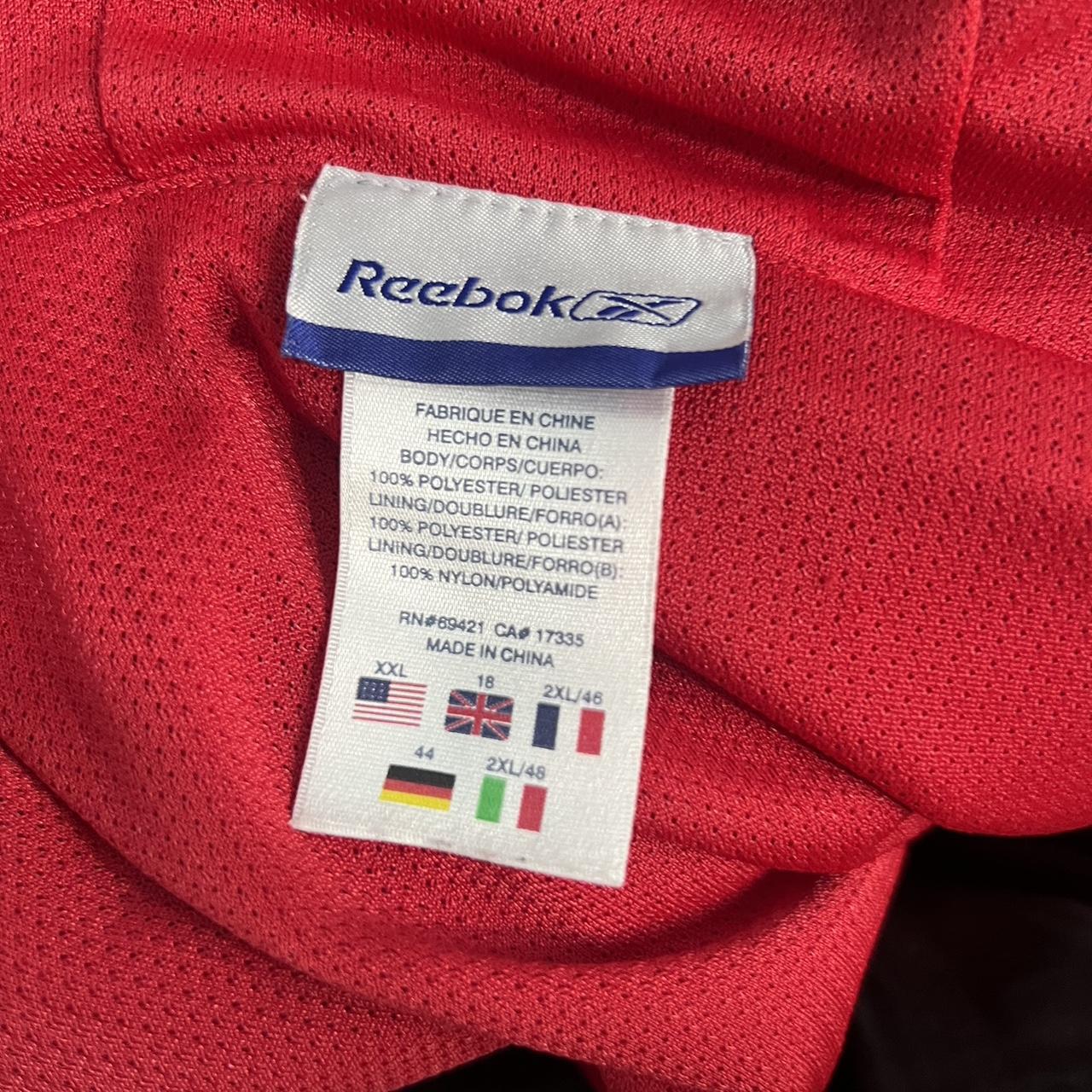 Vintage Reebok Red zip up Sized XXL but fits like a... - Depop