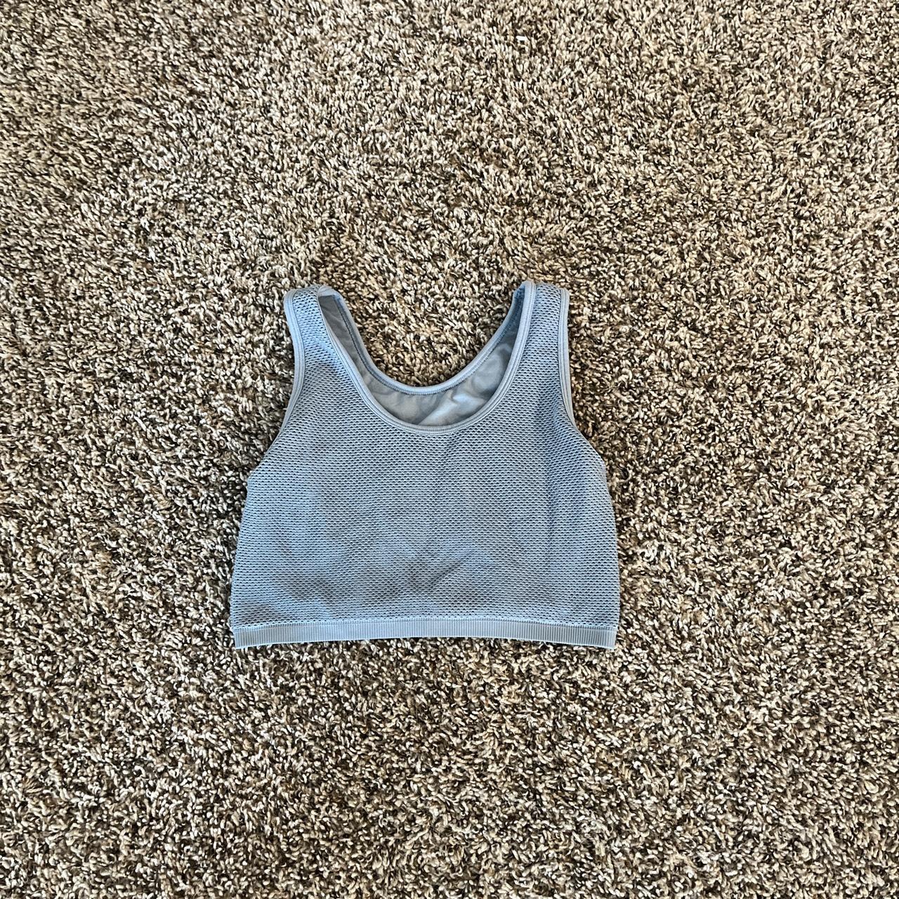 Blue Aerie Workout Top Size Medium Very Stretchy - Depop