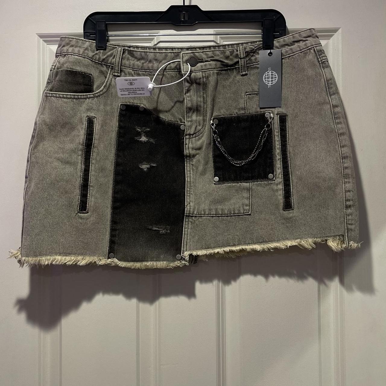 Luxe to Kill khaki wash mini skirt Brand new it... Depop
