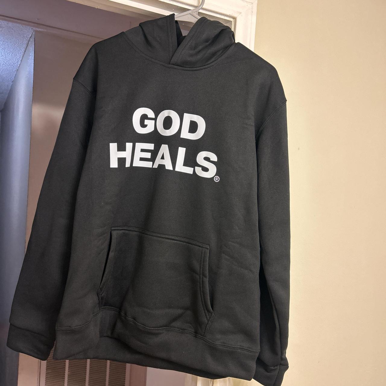 GOD HEALS HOODIE (black) brand new, unisex, perfect... - Depop