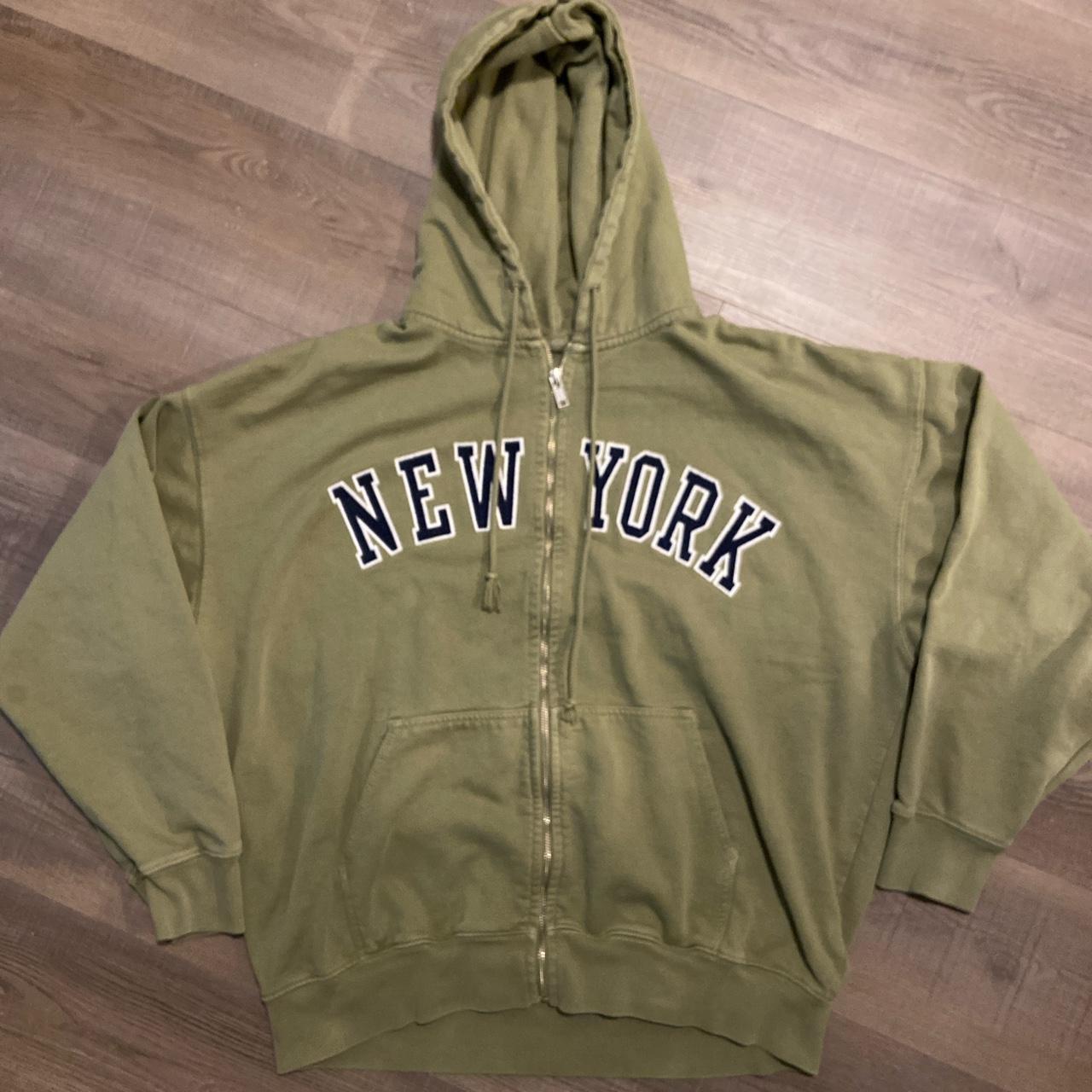 Brandy Melville oversized New York zip up hoodie.... Depop