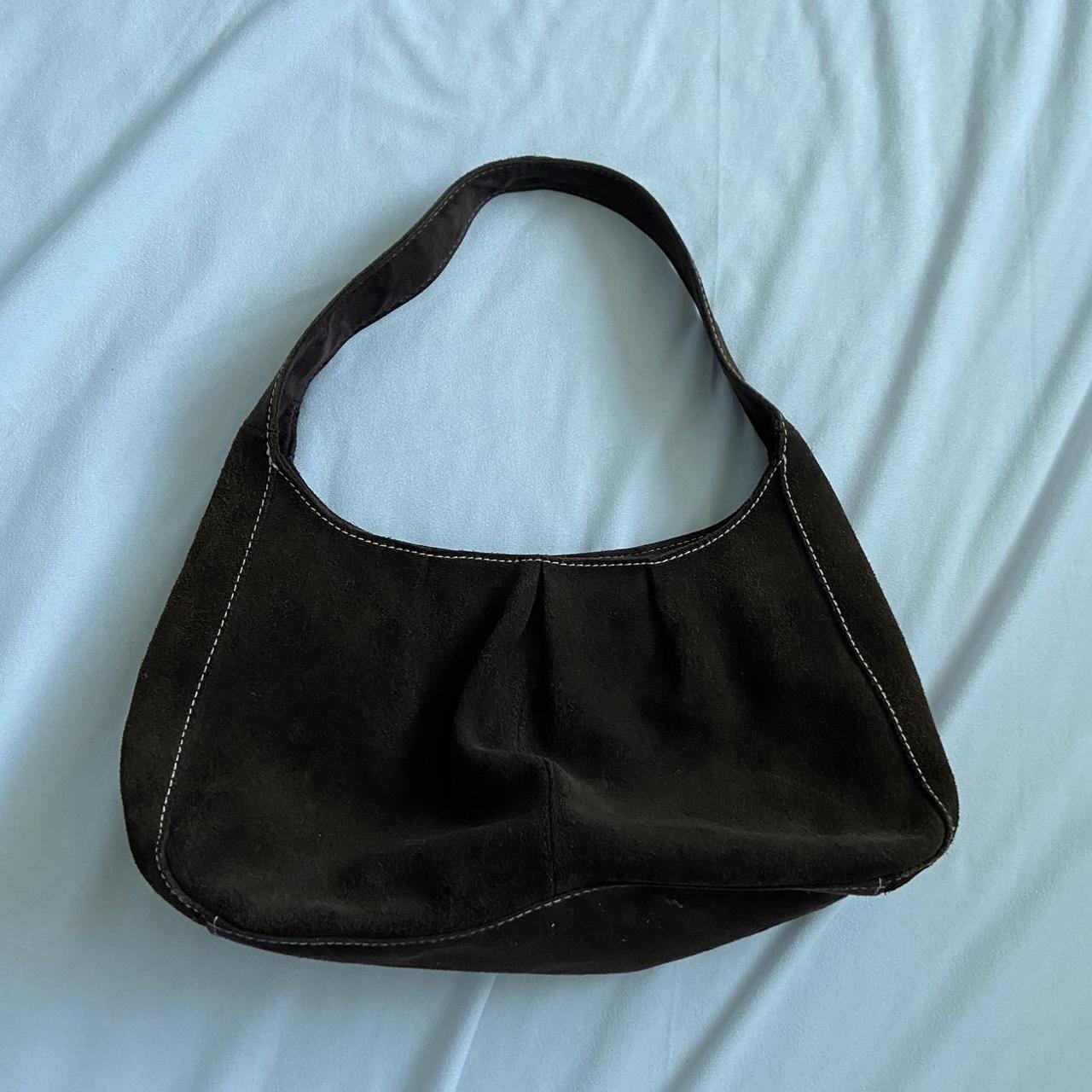 Y2K old navy faux suede brown shoulder bag. Great... - Depop