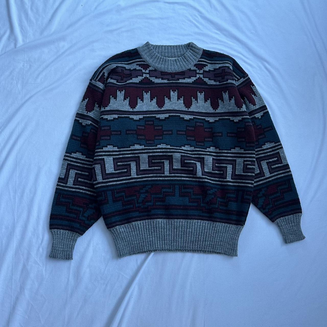 Vintage grandpa sweater -great condition -size... - Depop