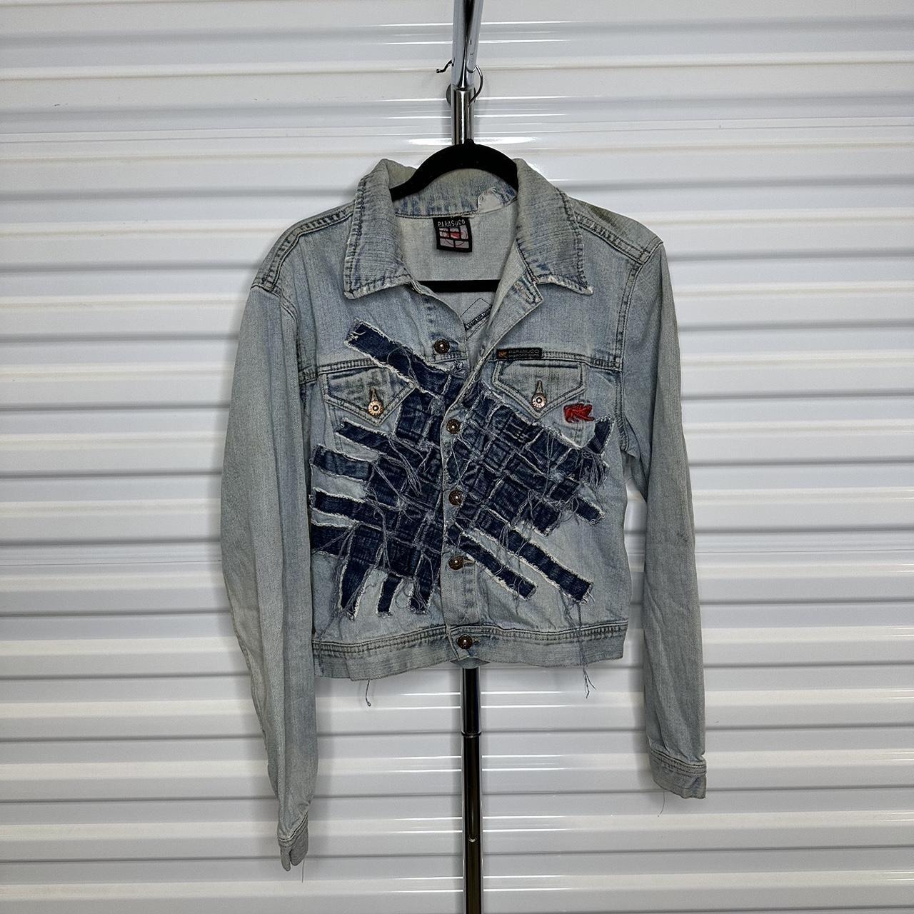 Euro Y2K parasuco denim avant garde denim jacket... - Depop