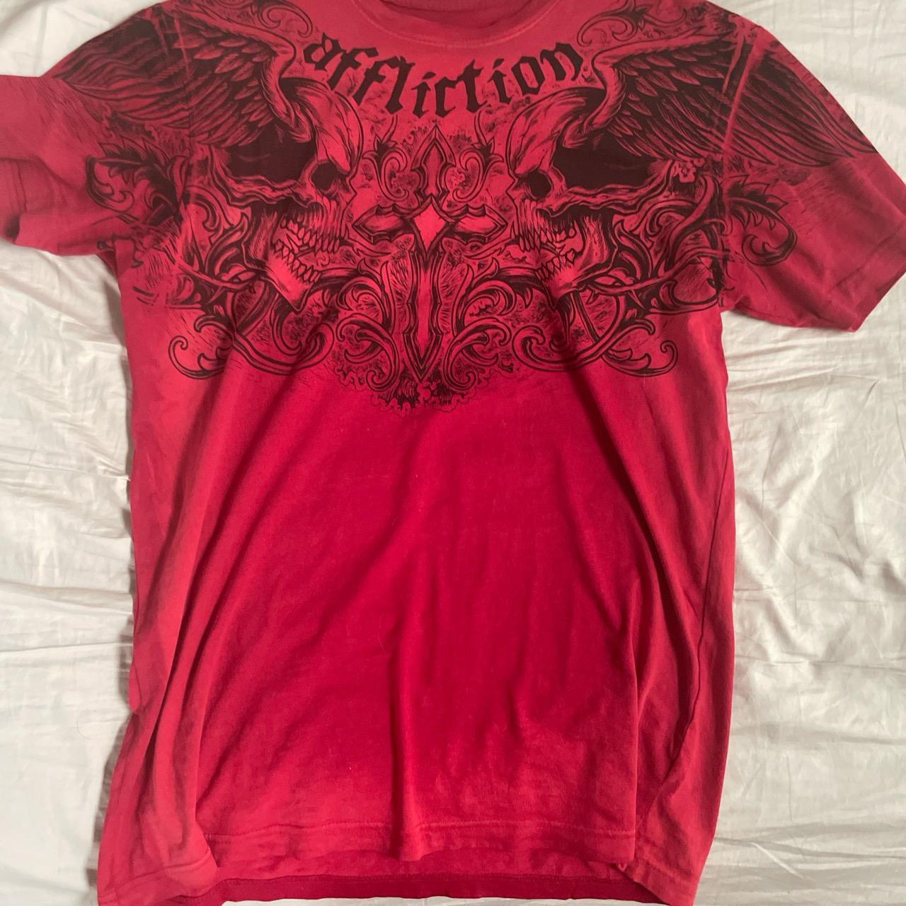 Red affliction shirt - Depop