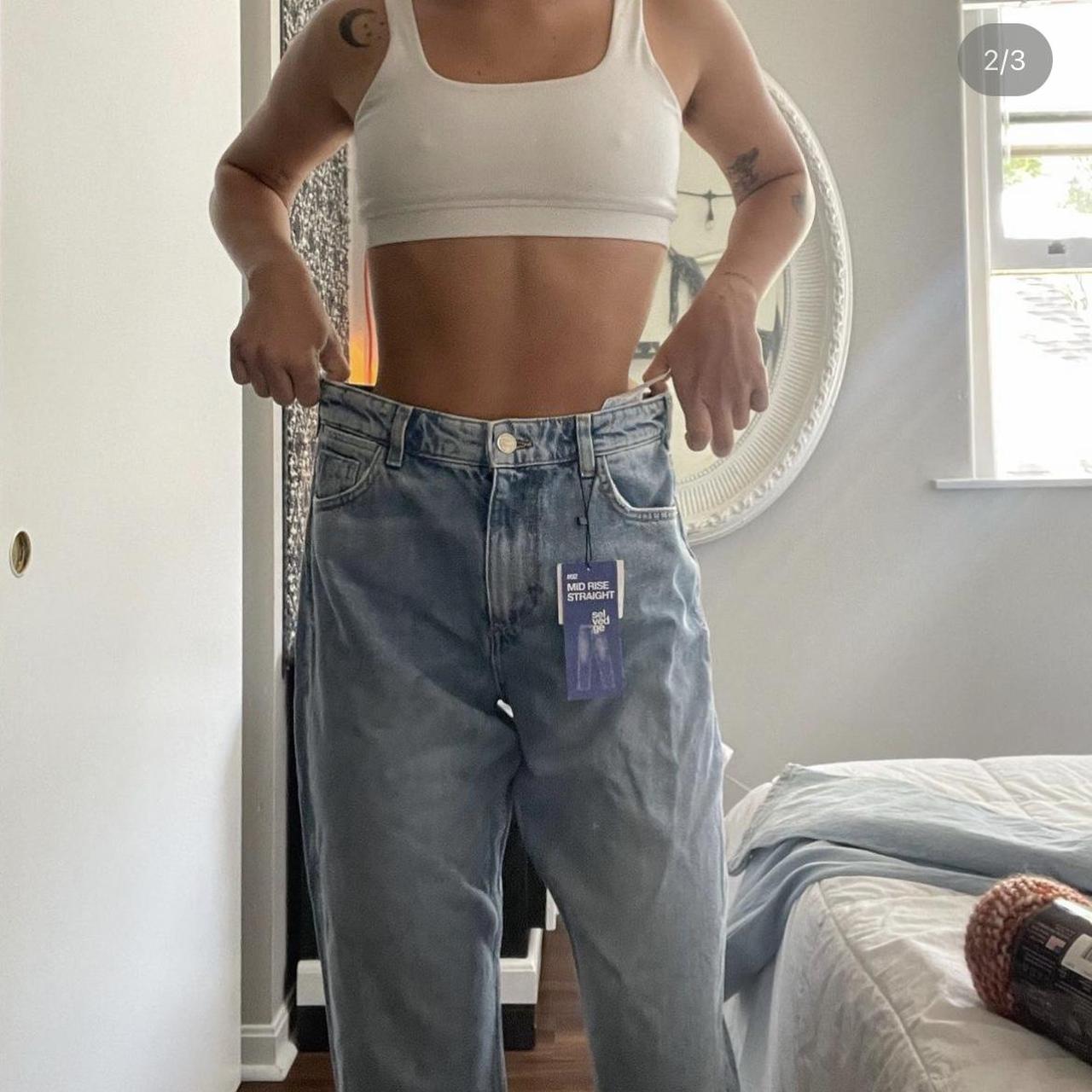 まあさ US size 4 waist 36” brand new Zara jeans. Mid rise | Depop