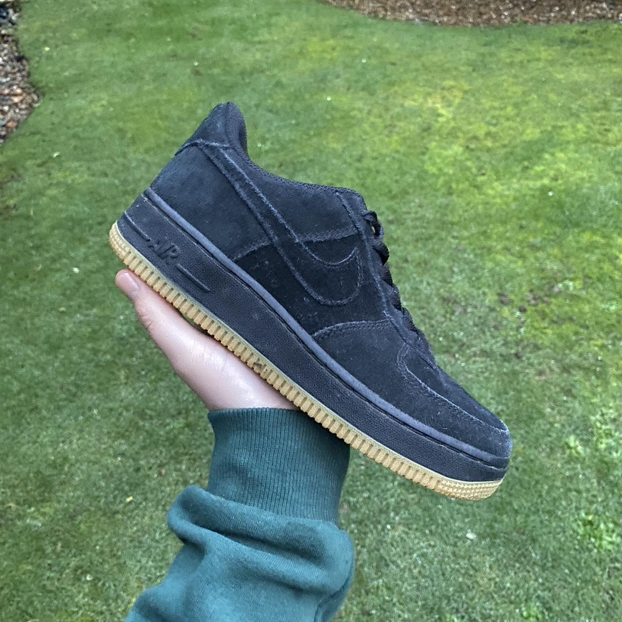 Womens black suede nike air best sale force 1