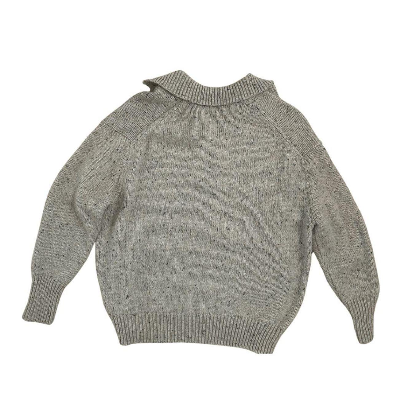 Zara Gray Keyhole Back Wool & Alpaca Blend Sweater selling M