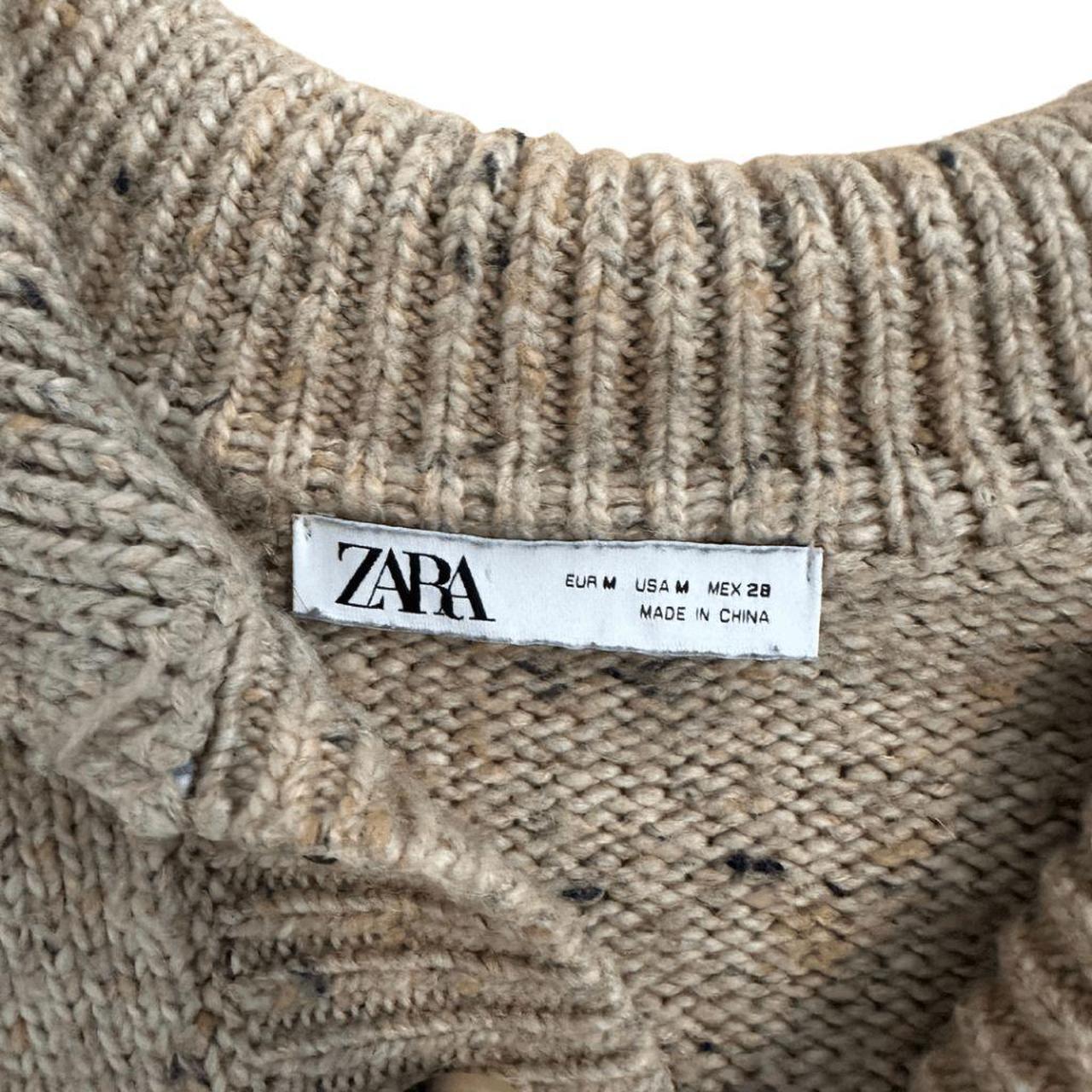 Zara Womens Gray Wool Alpaca Four-Button Placket | Depop
