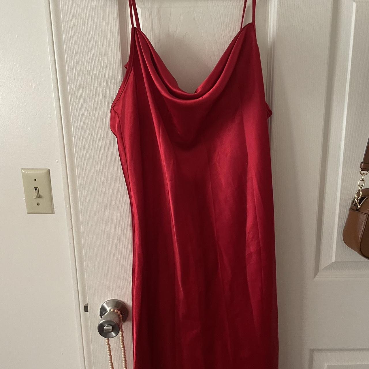 Bebe red hot sale satin dress