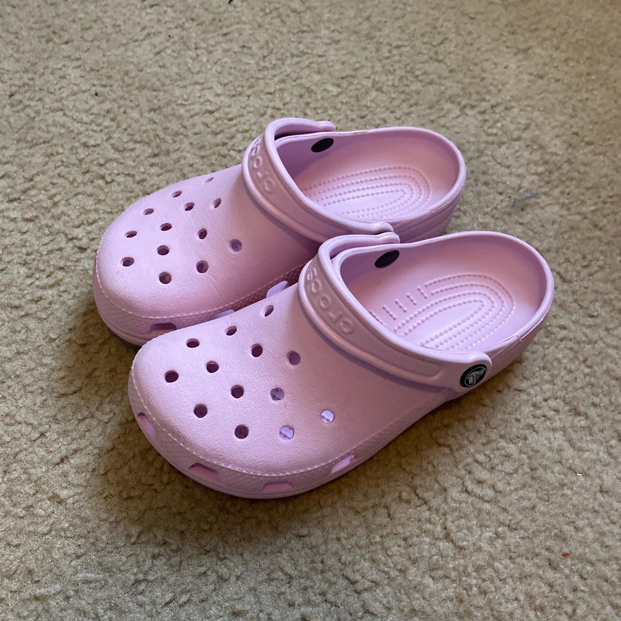 Crocs Women S Pink Slides Depop   P0 