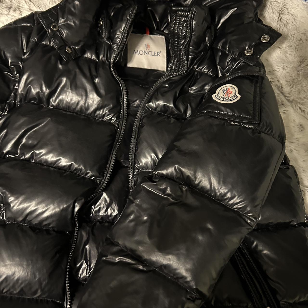 Kids or women’s black Moncler coat authentic! needs... - Depop