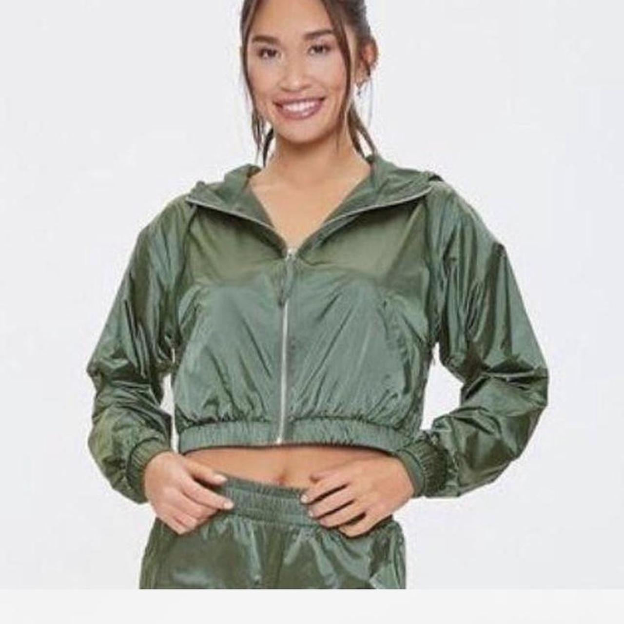 Forever 21 cropped windbreaker best sale