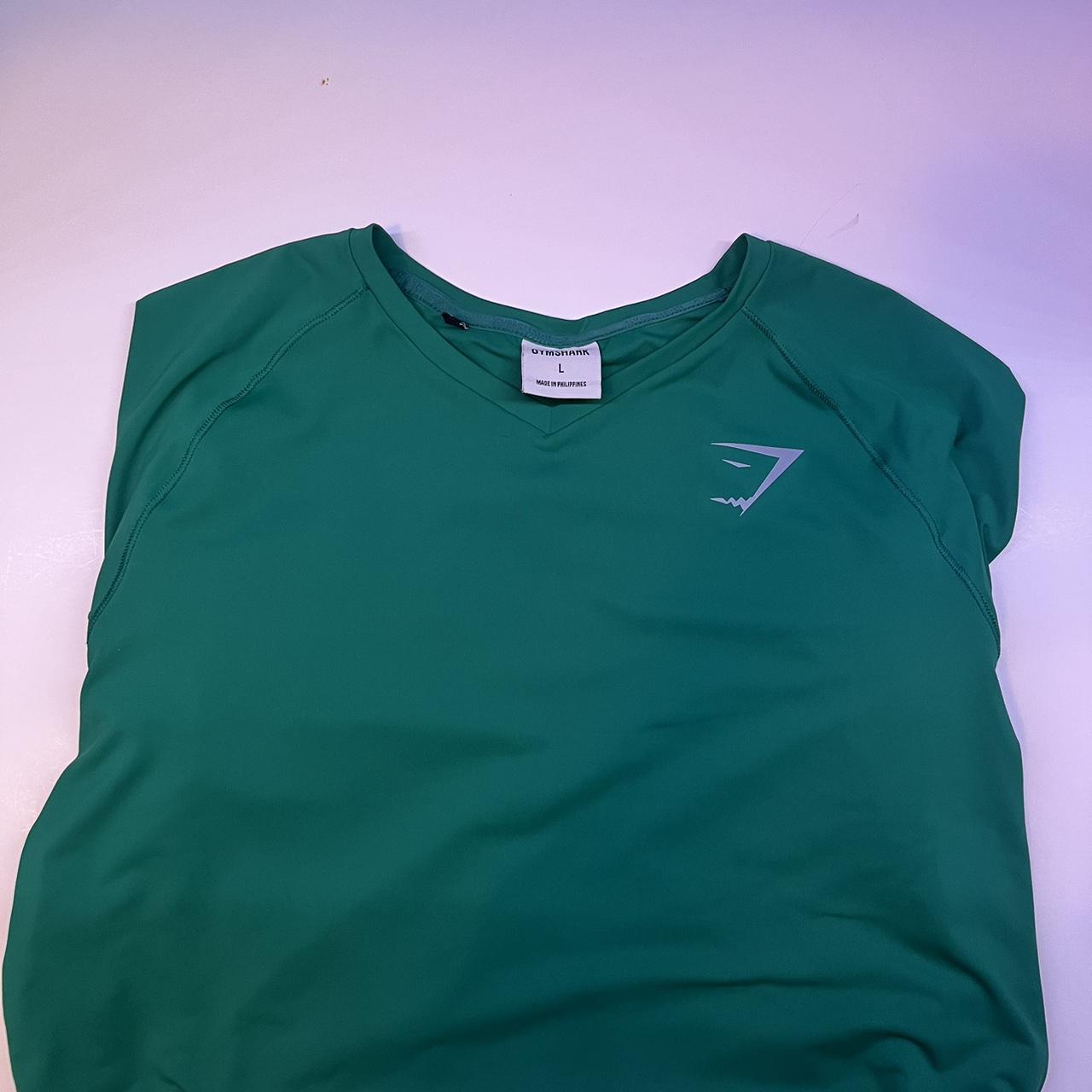 Gymshark green tee shirt •Size Large •Price... Depop