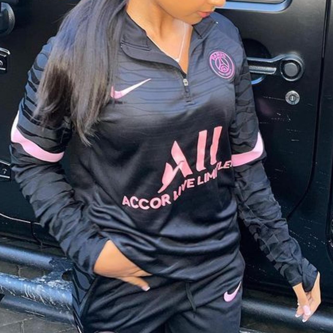 Psg black sale and pink tracksuit