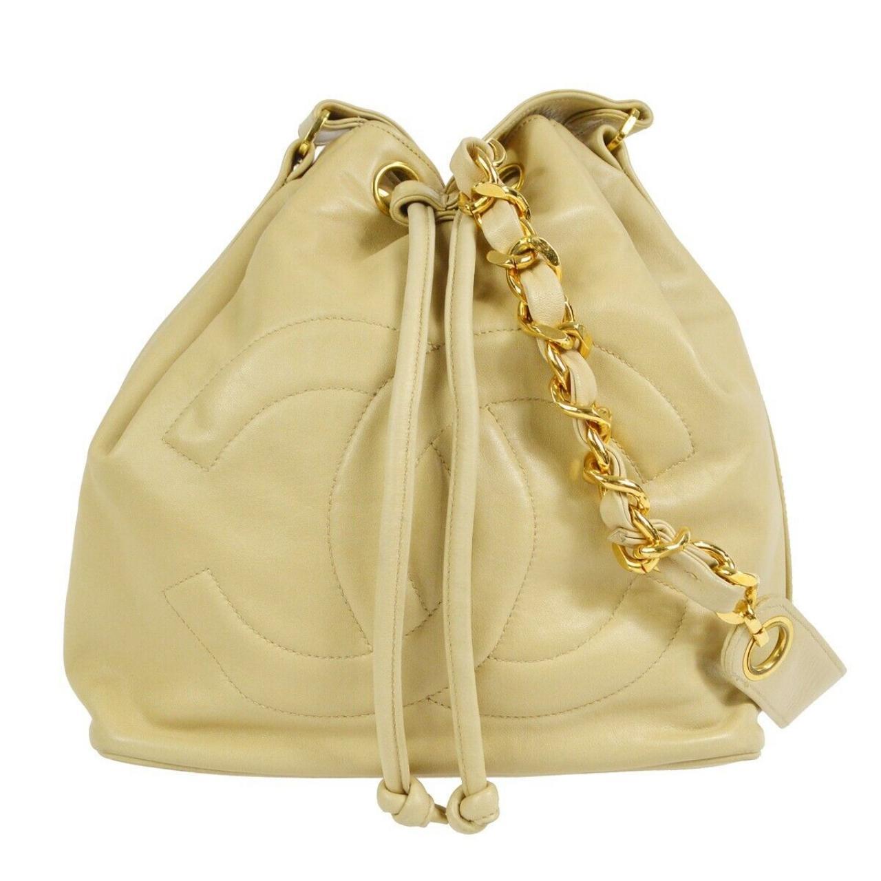 Chanel drawstring shoulder on sale bag