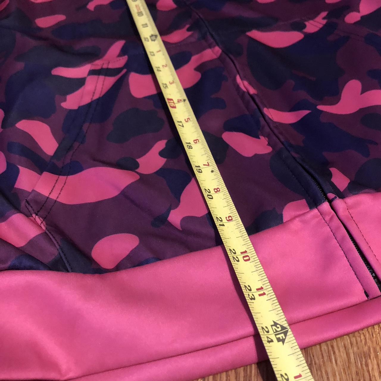 Polyester silky Bape hoodie Pink / Purple Size... - Depop