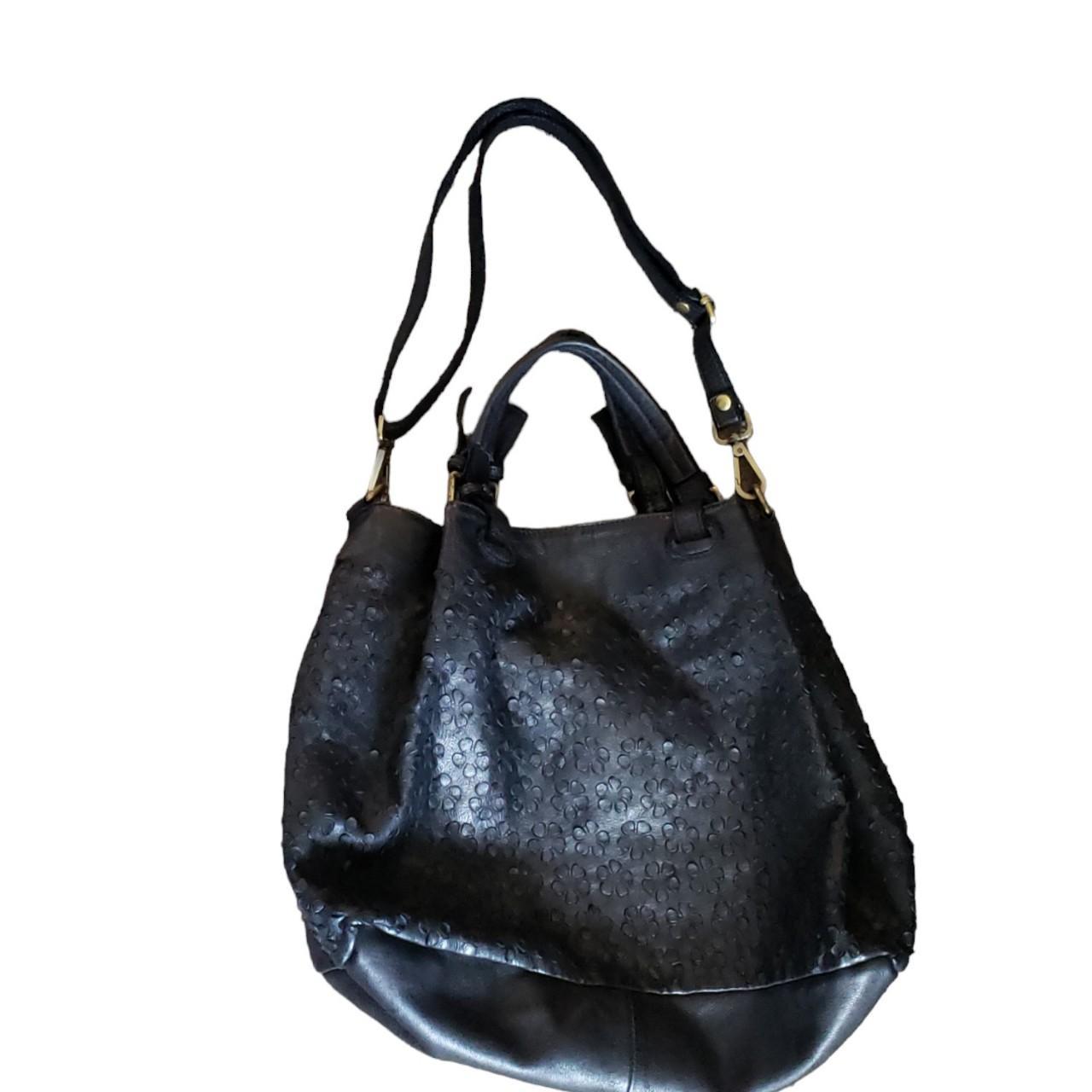 Vera pelle made in Italy Black Leather Shoulder Bag. - Depop