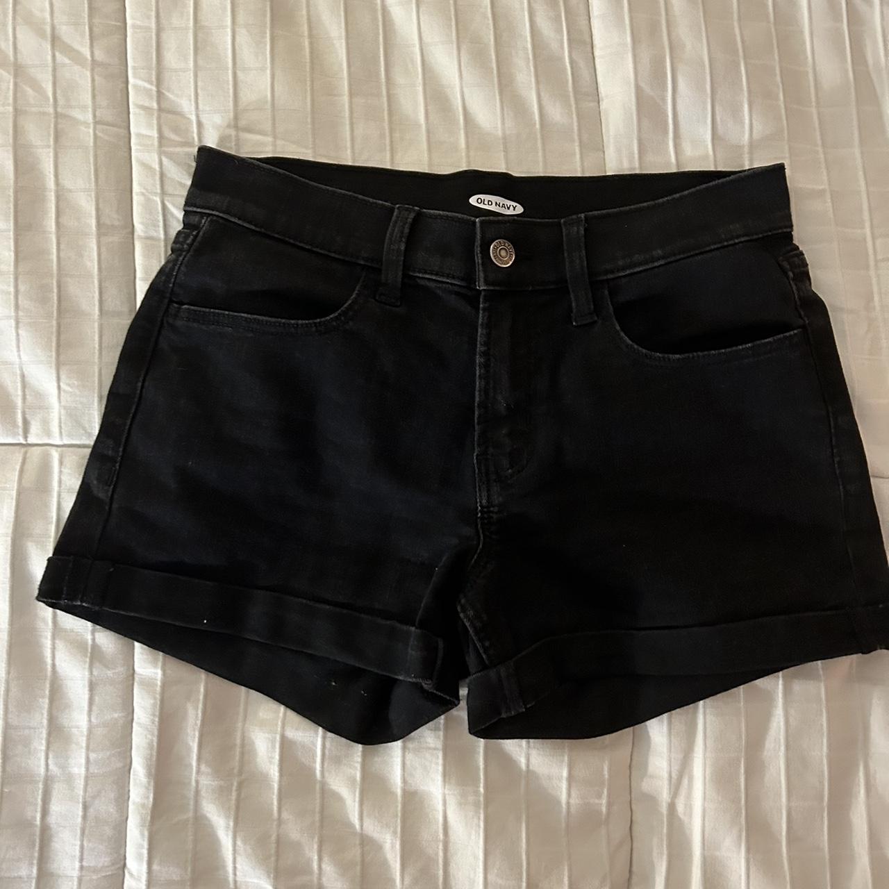 Old Navy black shorts. size 4. worn a few times. - Depop