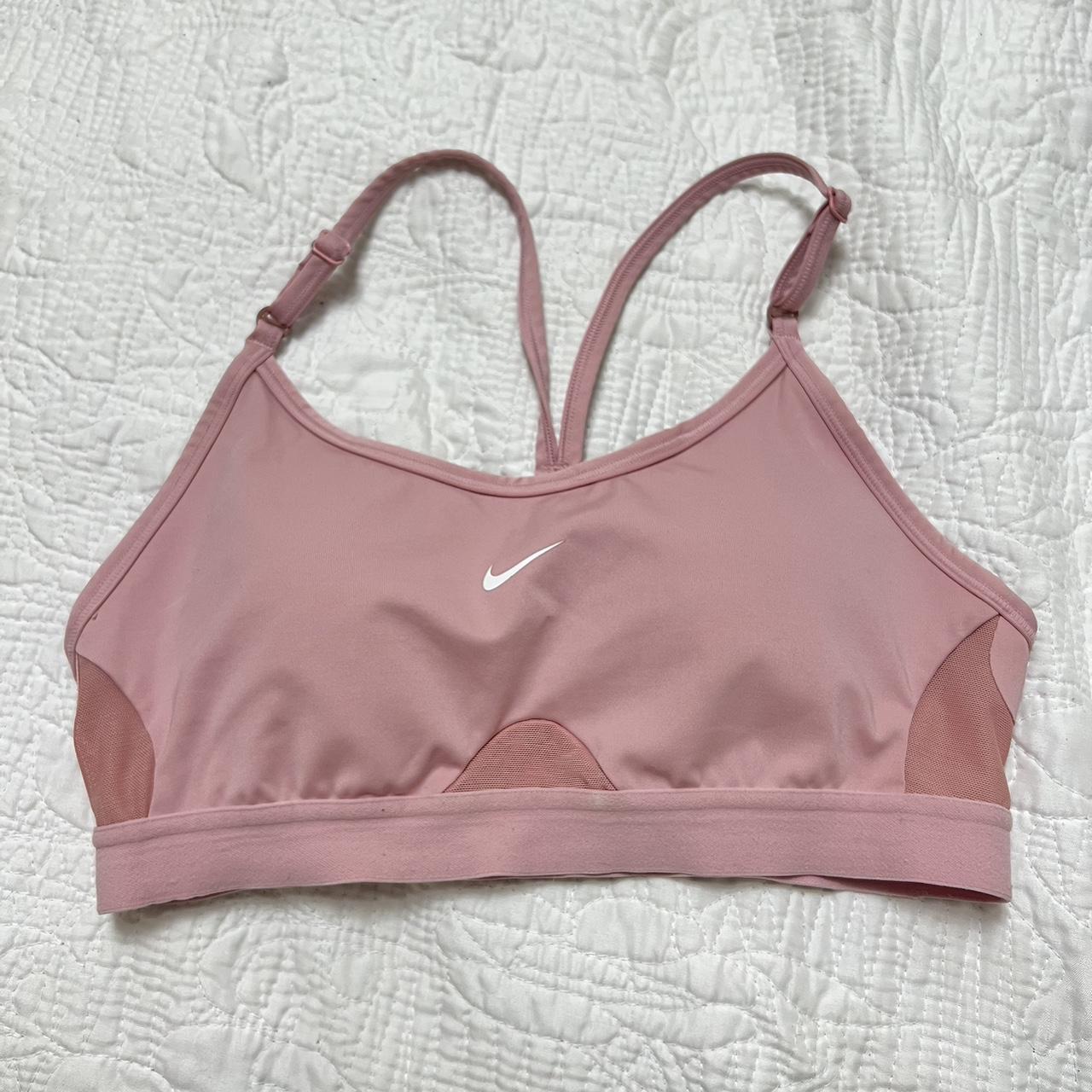 womens pink nike sports bra