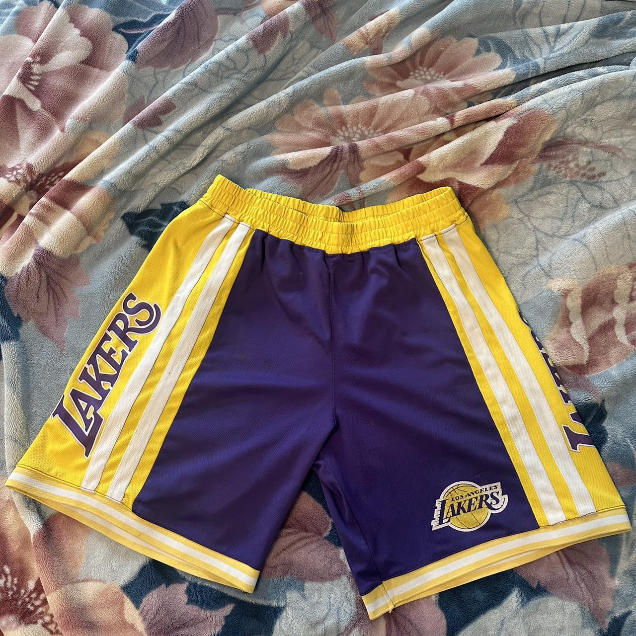 Gray, NBA Los Angeles Lakers Shorts (NBA Brand) - - Depop