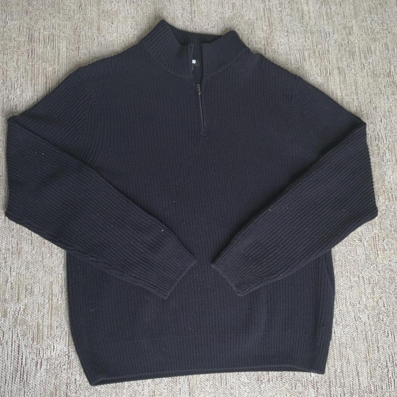 size L uniqlo knit navy quarter