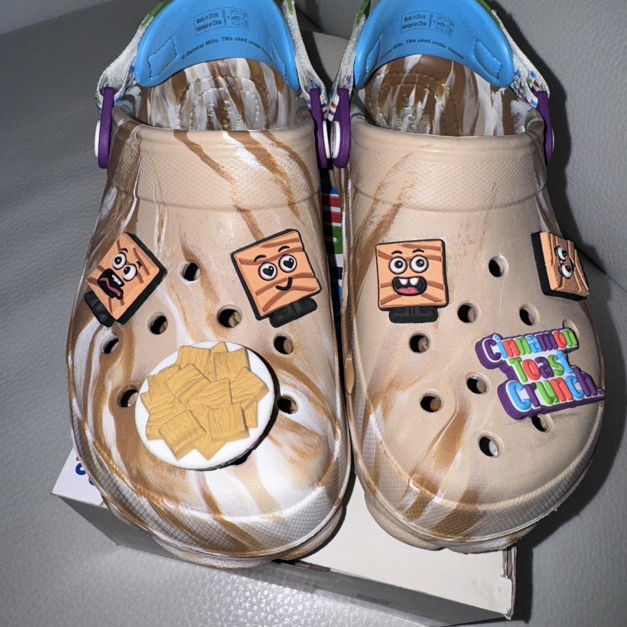 Cinnamon Toast Crunch Crocs Brand New. Kids size 4 - Depop