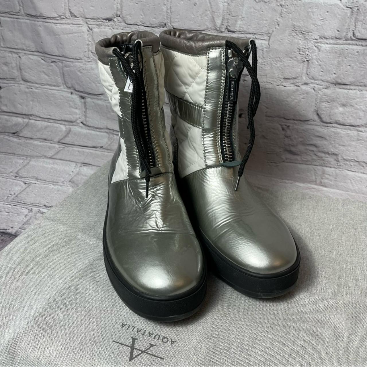 Aquatalia Kali White Silver Waterproof Made In Italy Depop