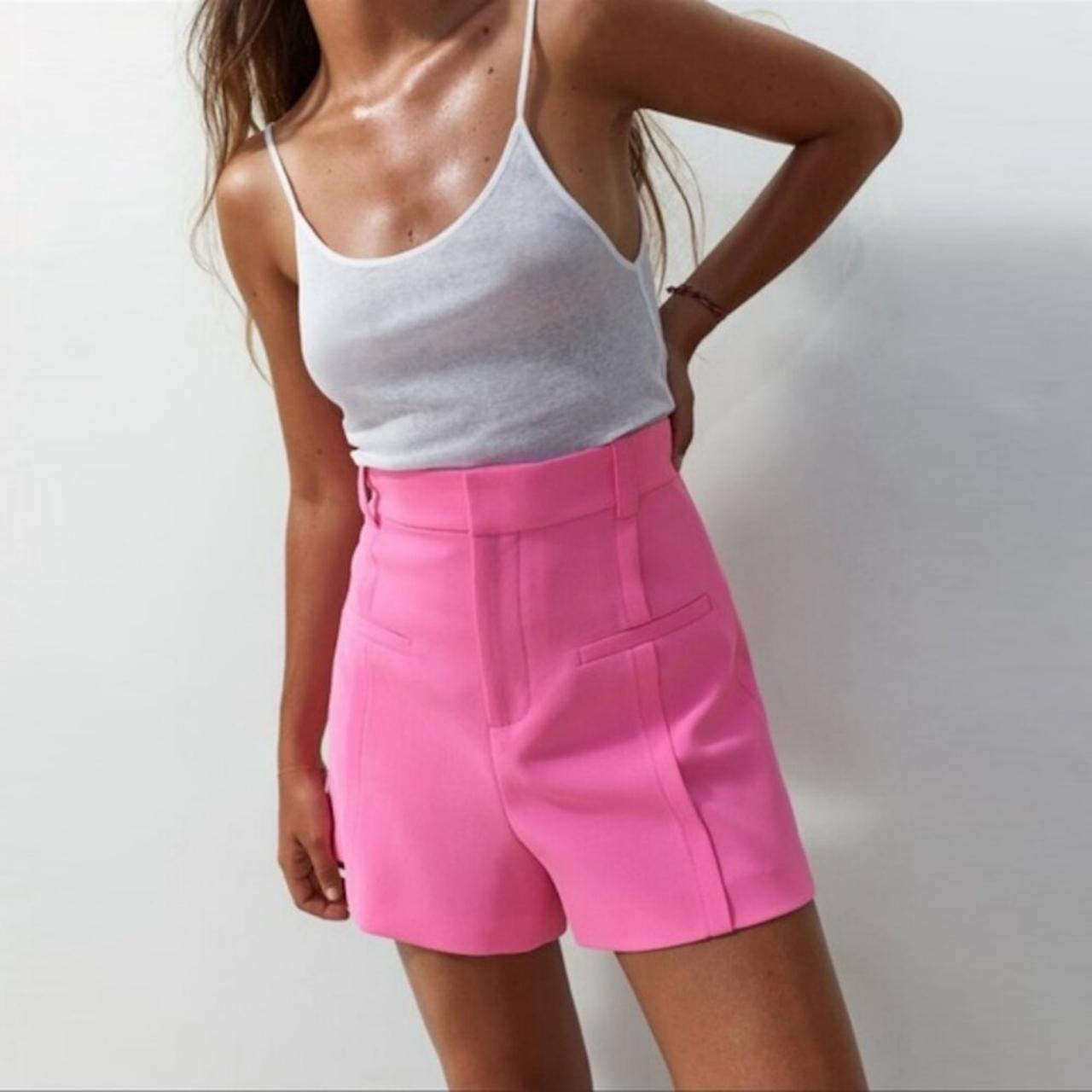 Pink shorts zara online