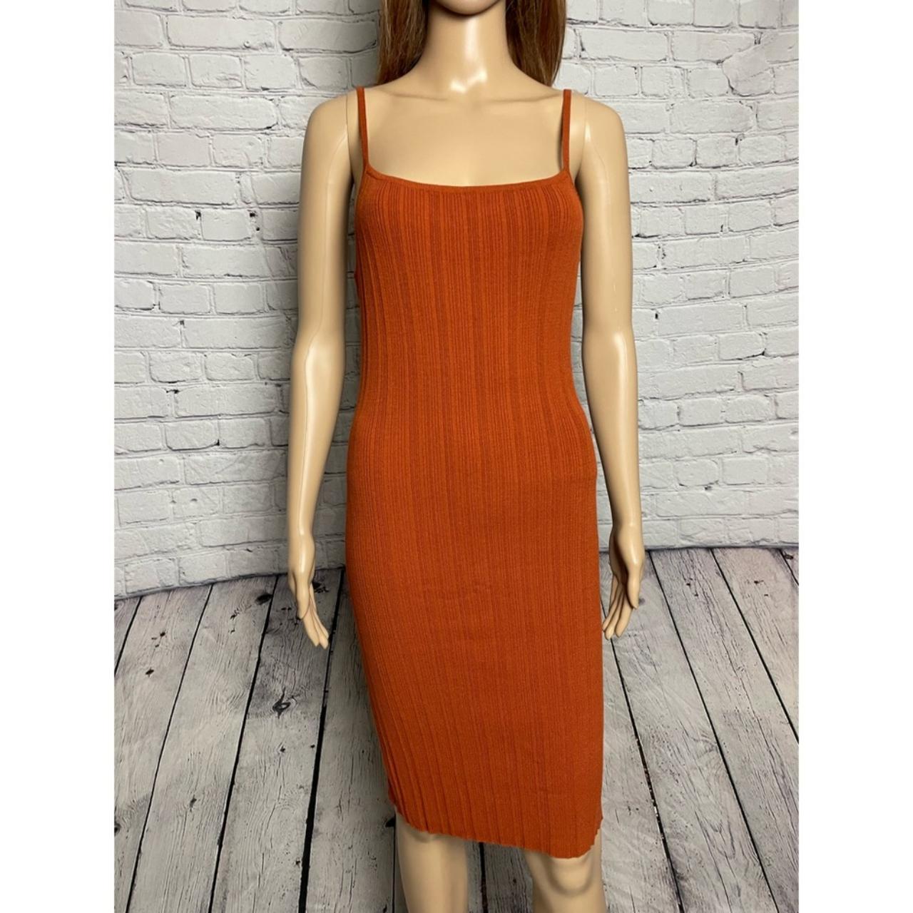 House of Harlow 1960 outlets Dress Ribbed Knit Polo Sweater Midi Dress Brown Size M