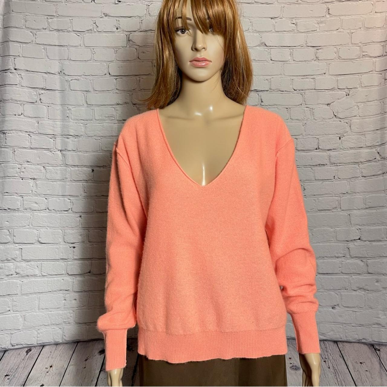 Free People Orange Cashmere sale Sweater