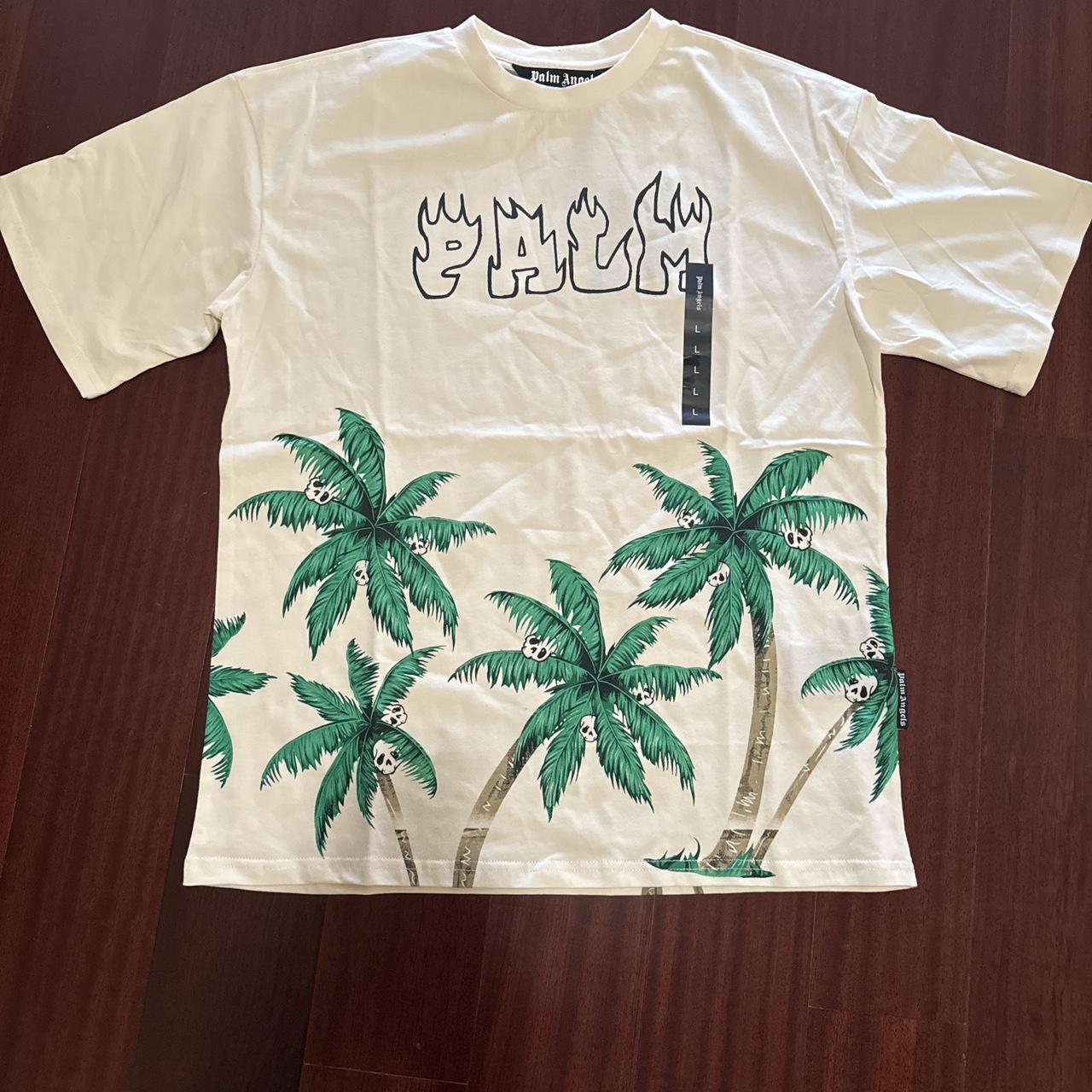 PALM ANGELS Palm Tree And Skulls T Shirt