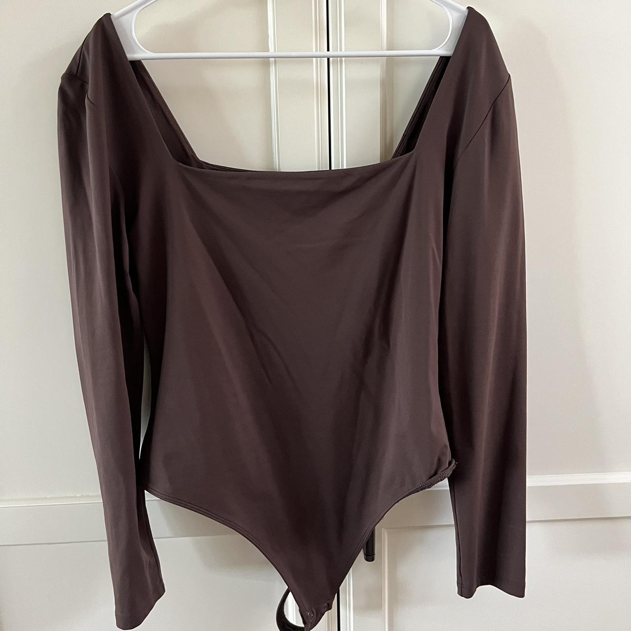 Aritzia, Tops, Aritzia Babaton Brown Bodysuit Xl