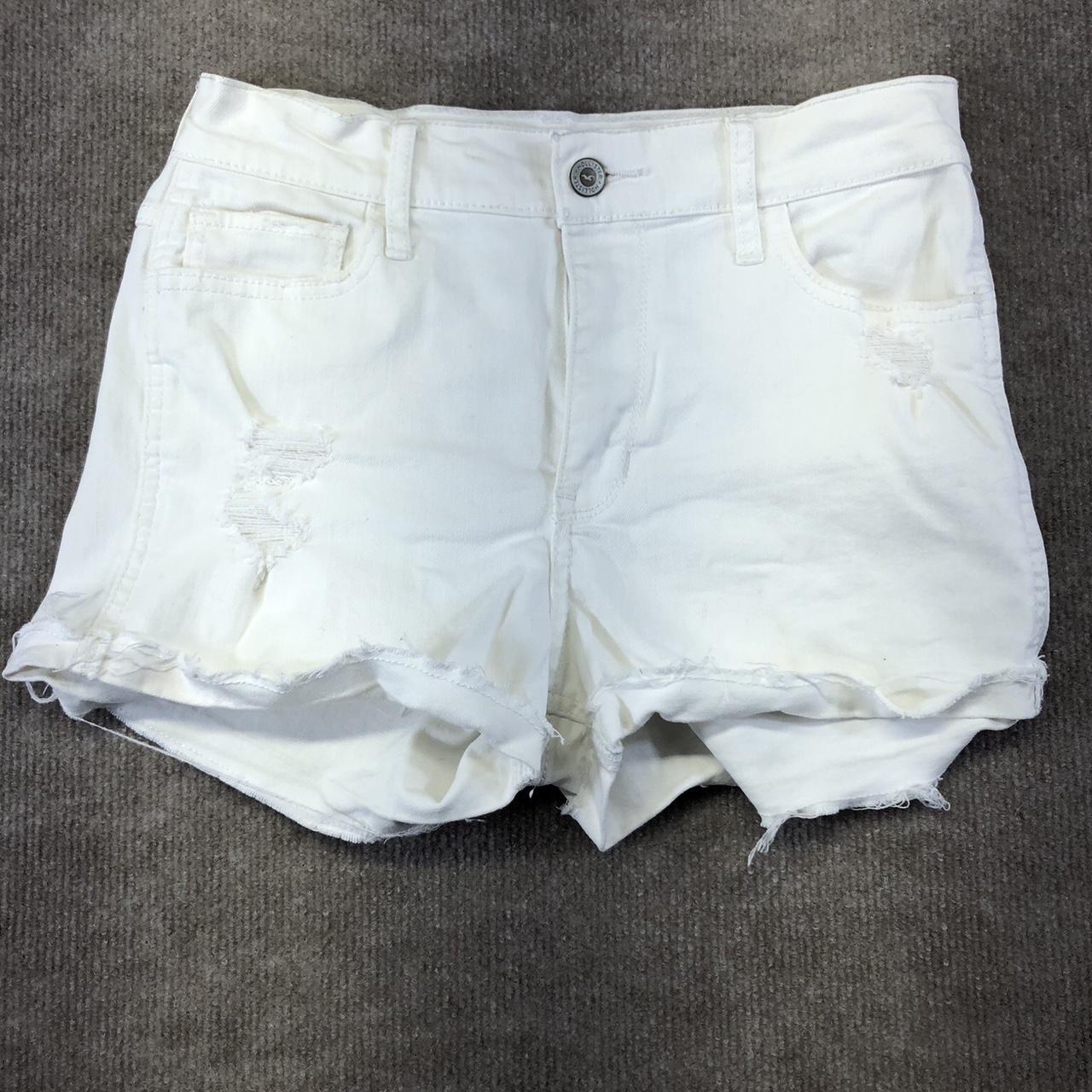 Hollister white jean shorts best sale