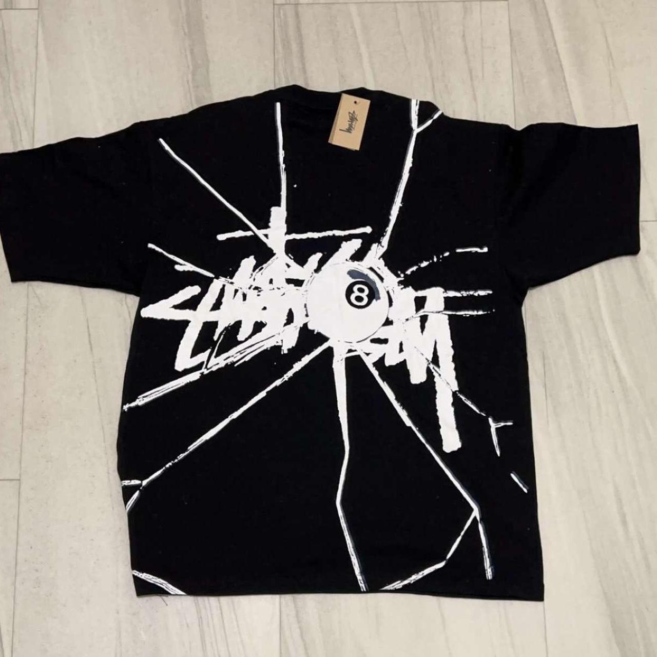 STUSSY SHATTERED TEE - BLACK - Depop