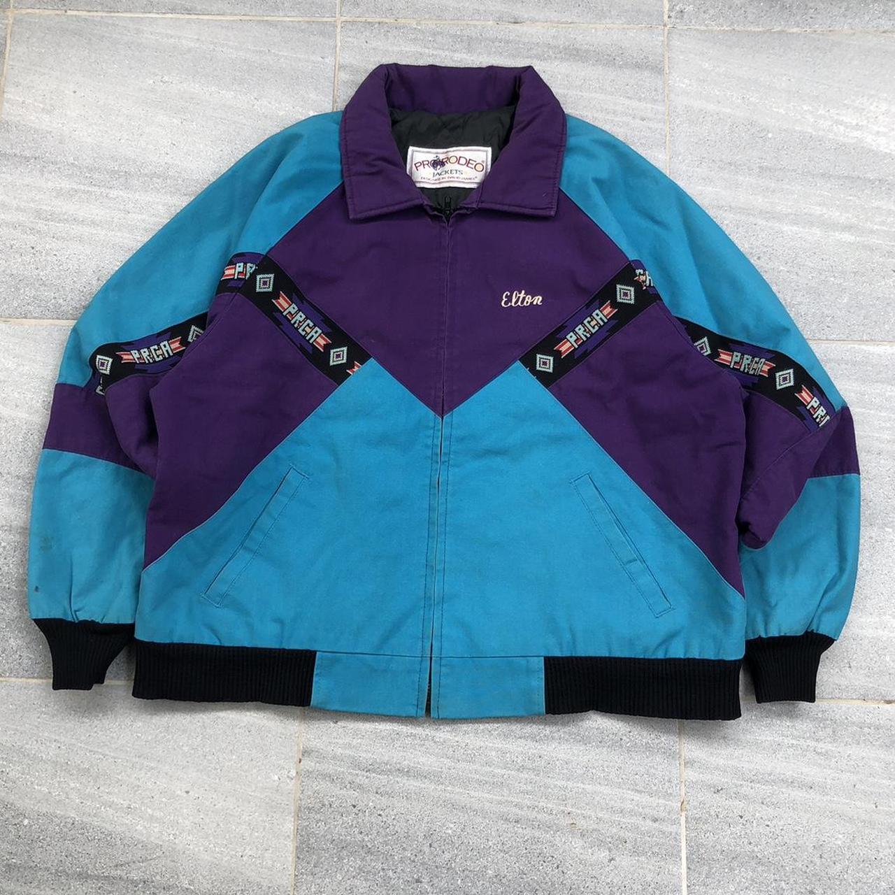 Vintage David James Aztec Jacket 90s Size Depop