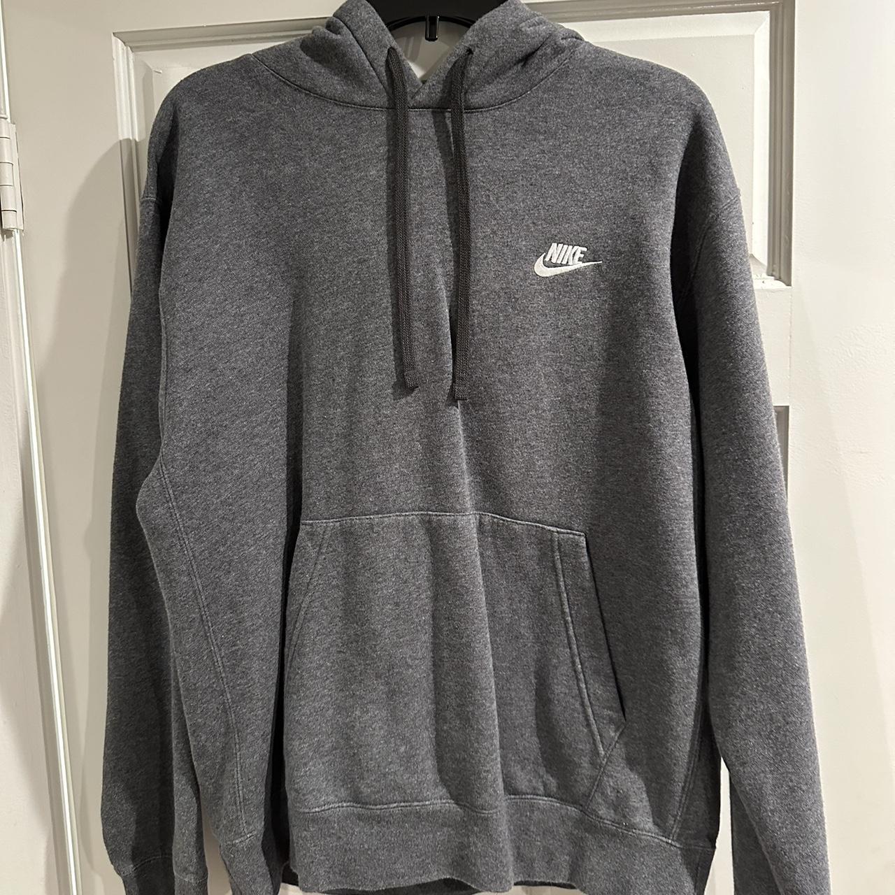 Dark Grey Nike Hoodie Size Medium in Men???s Depop