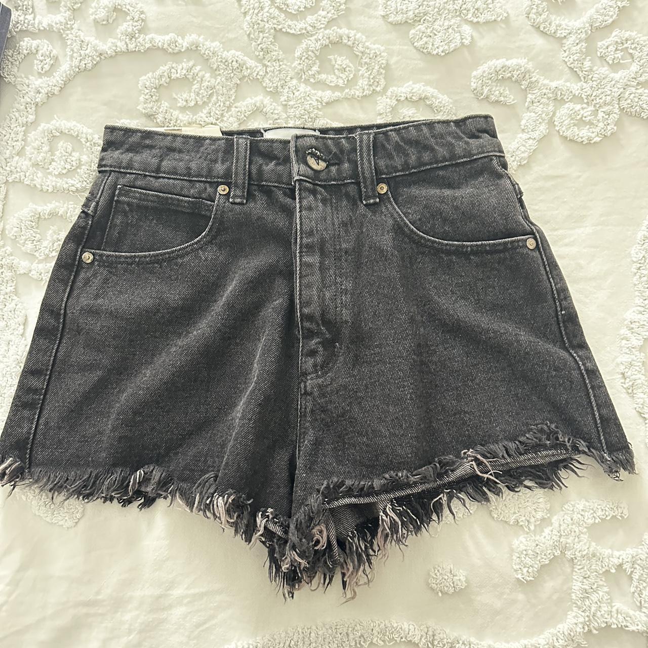 Abrand brand high relaxed black denim short Brand... - Depop