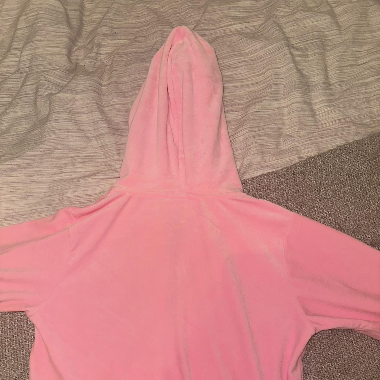 Pink juicy couture hoodie. Only worn one time. So soft. - Depop