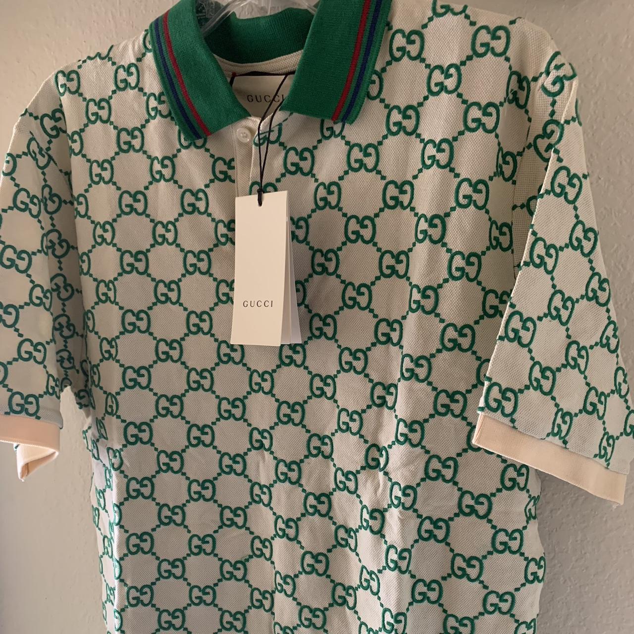 Vintage Gucci Polo GG Monogram all over Size XL No - Depop