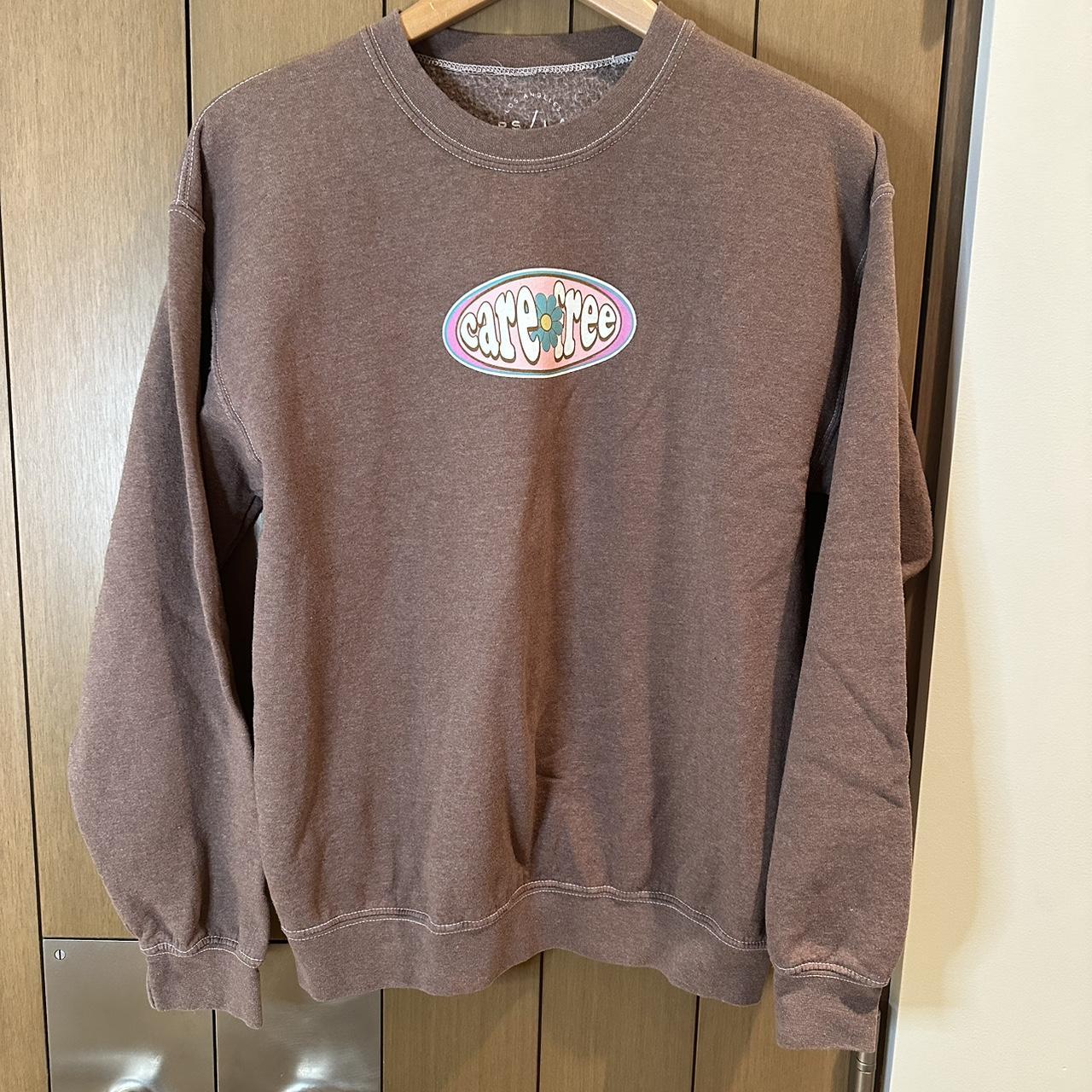 Pacsun brown CareFree crewneck - Depop