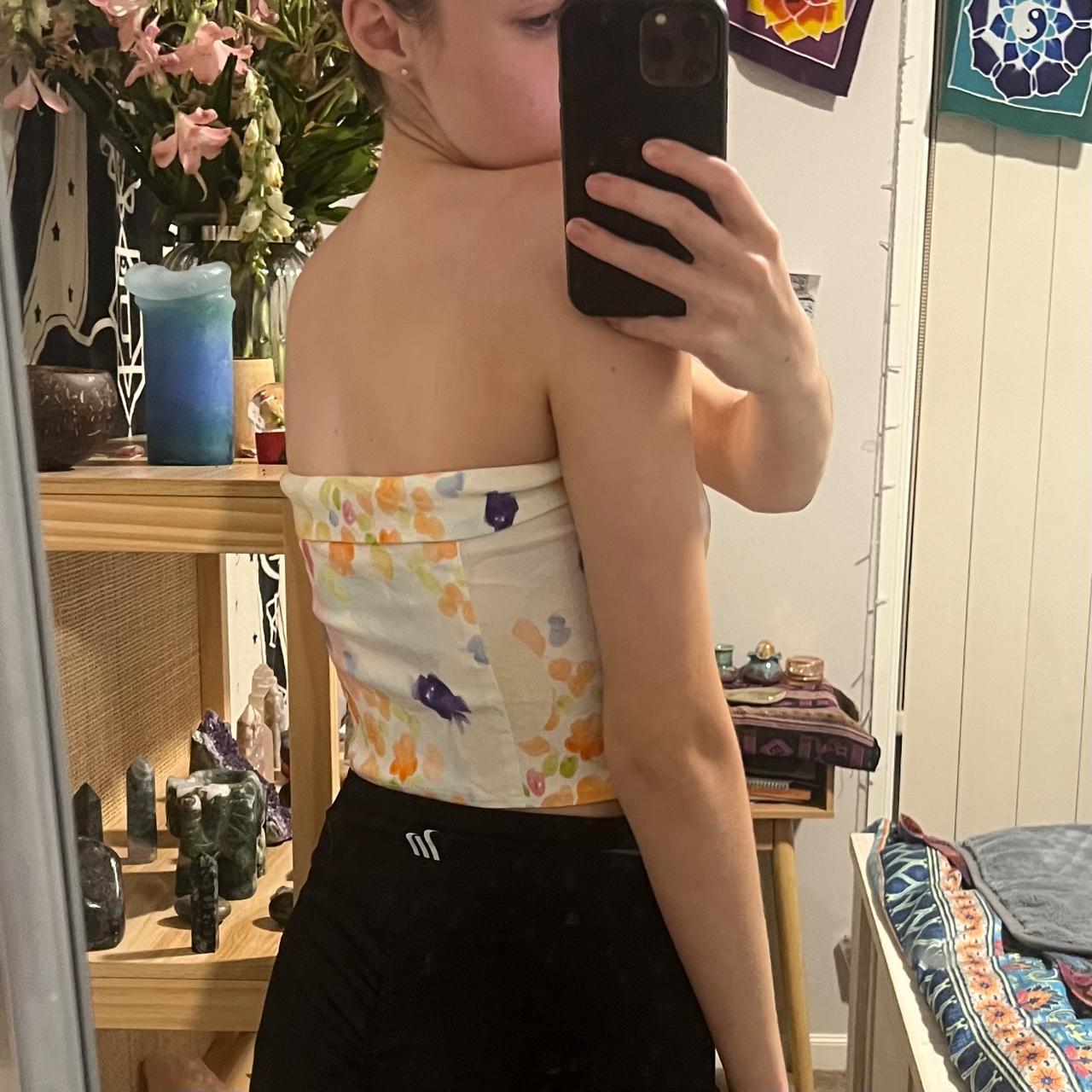 Glassons Floral Watercolour Strapless Corset Bustier... Depop