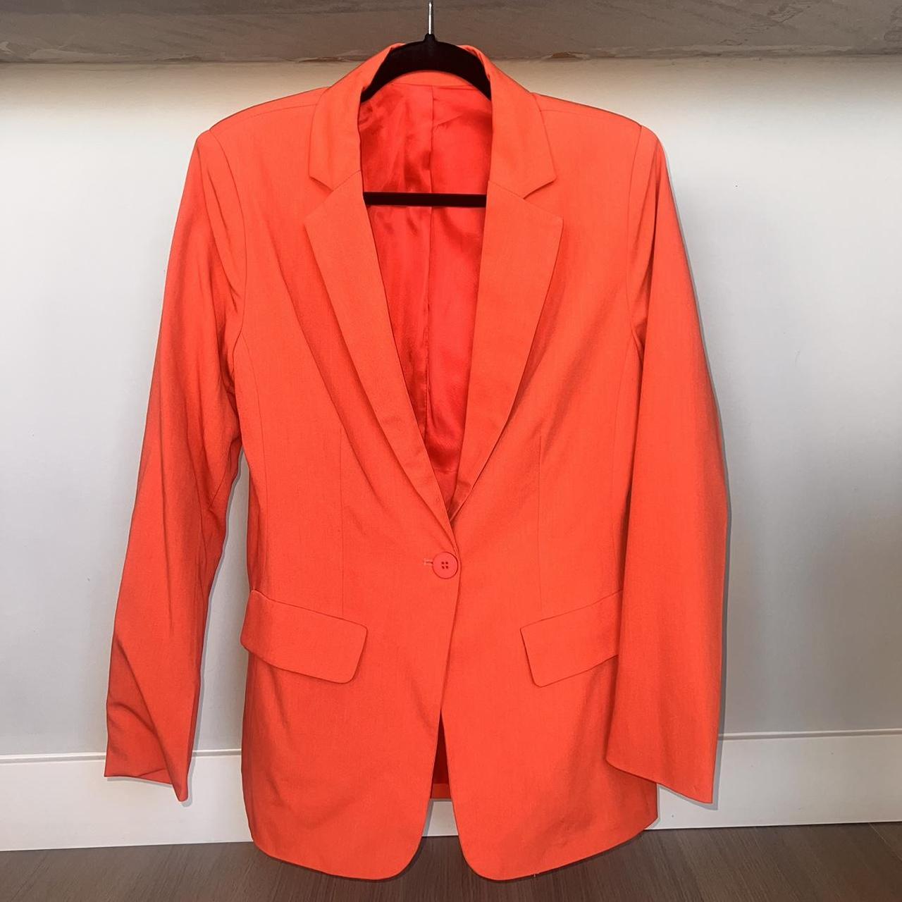Women's Blazer Jacket - Orange - M – Orange basic… - image 1