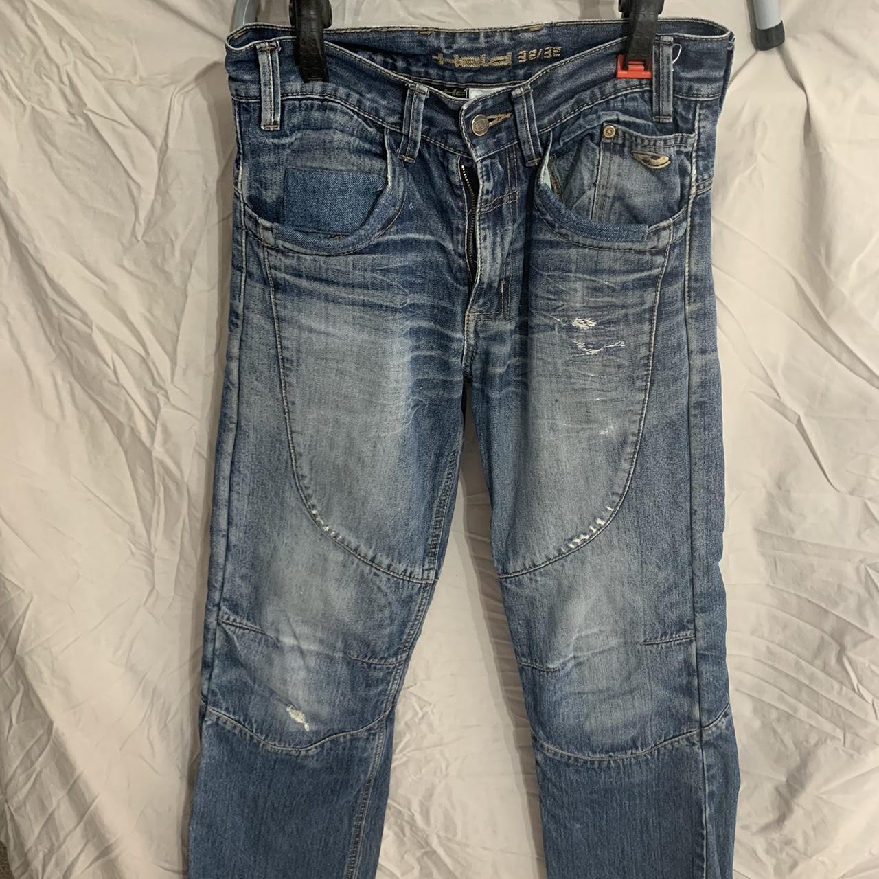 Straight leg Kevlar motorcycle Jean. Has been worn... - Depop