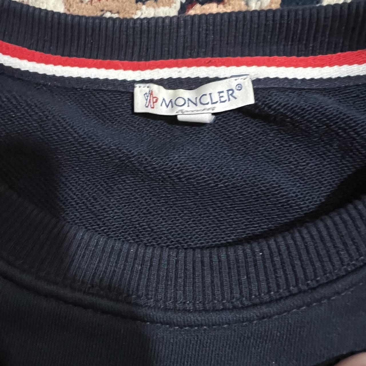 Moncler Sweatshirt Worn a few times Navy and... - Depop