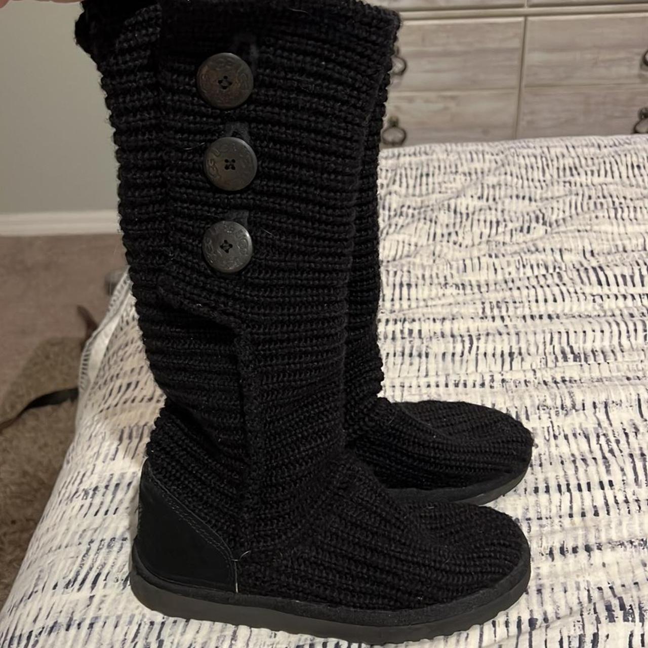 Black crochet shop uggs