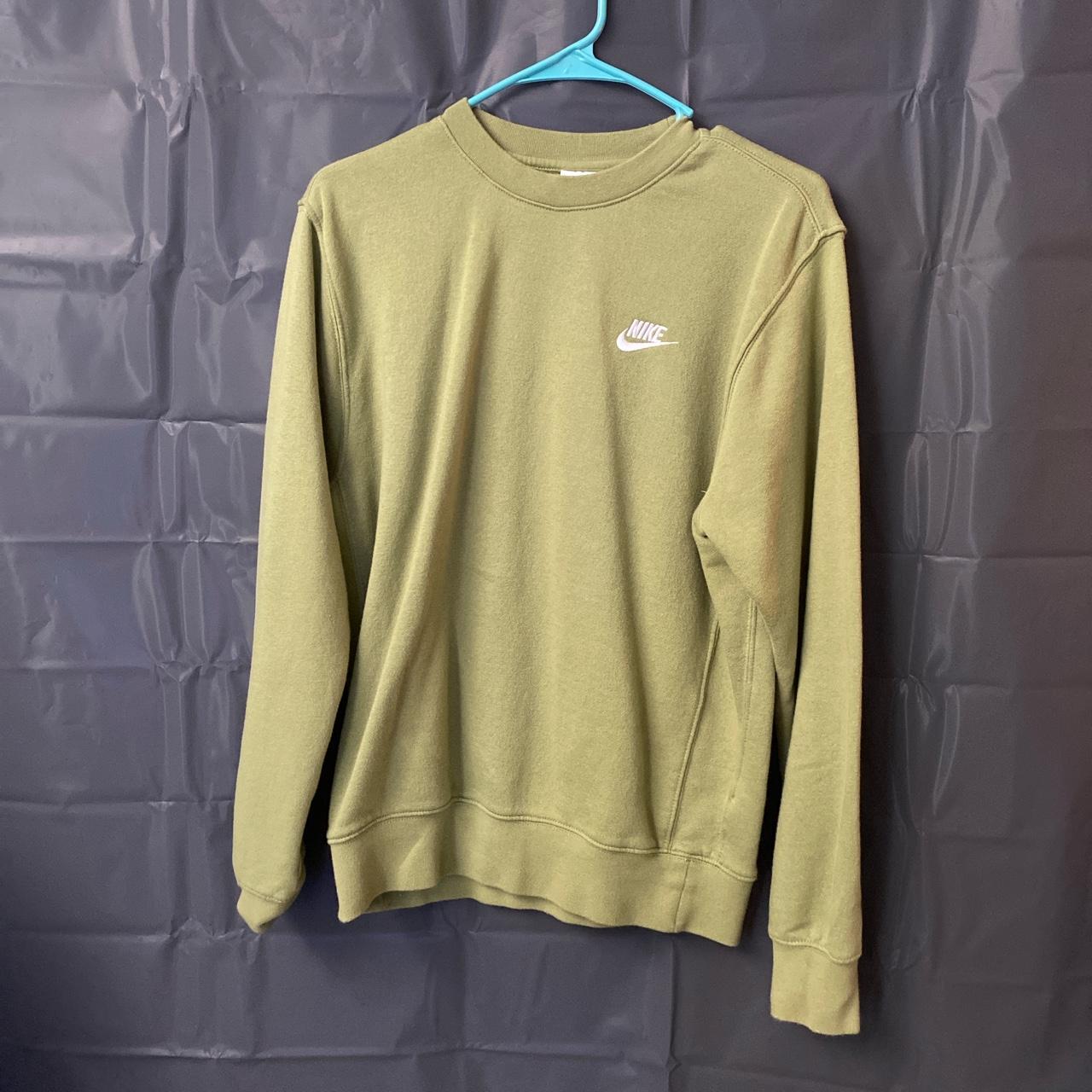 Small green nike crew neck streetwear Nike Depop