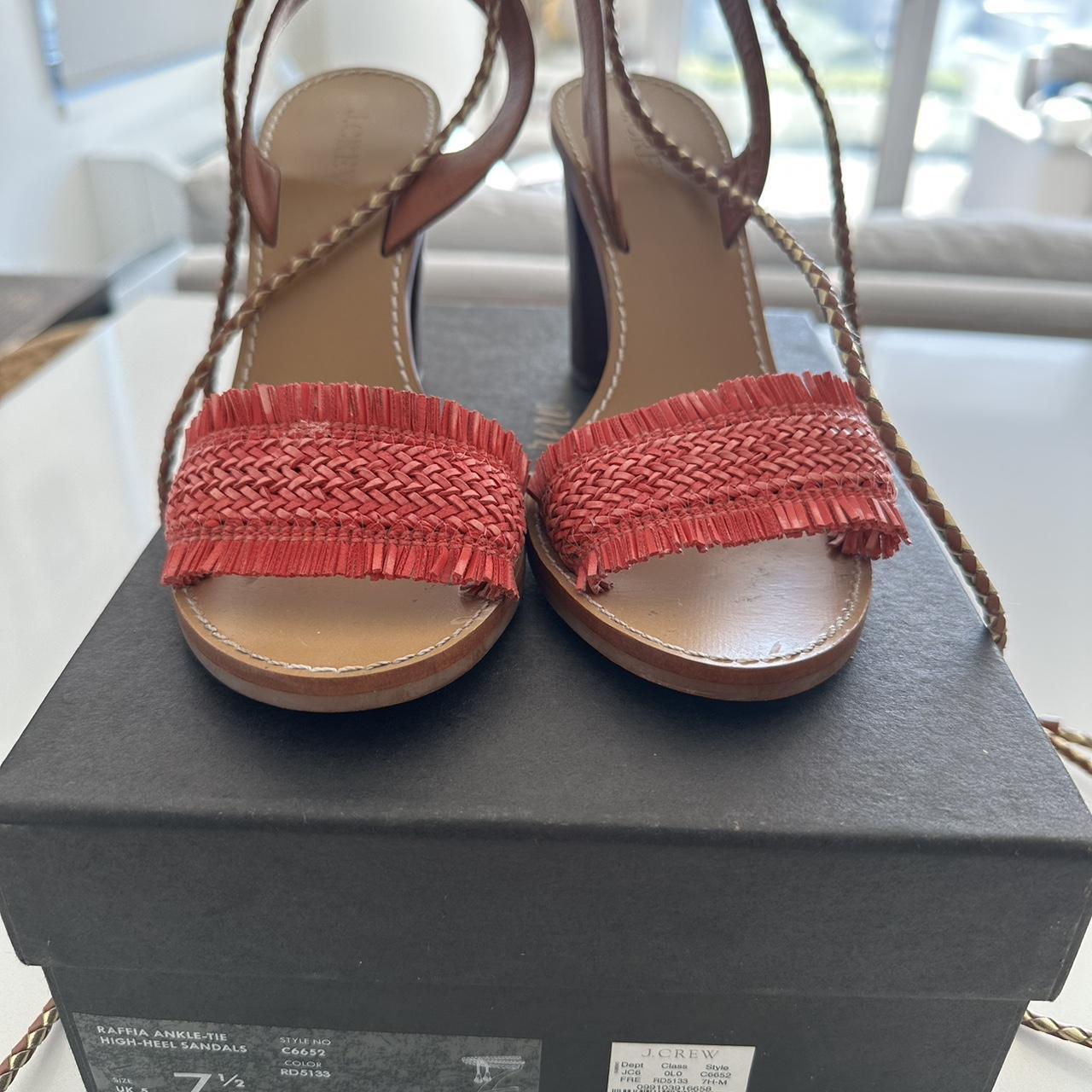 J crew hot sale red sandals