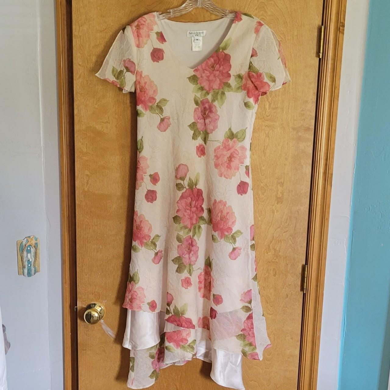 Miss Dorby Cream Floral Dress This dress is so... - Depop