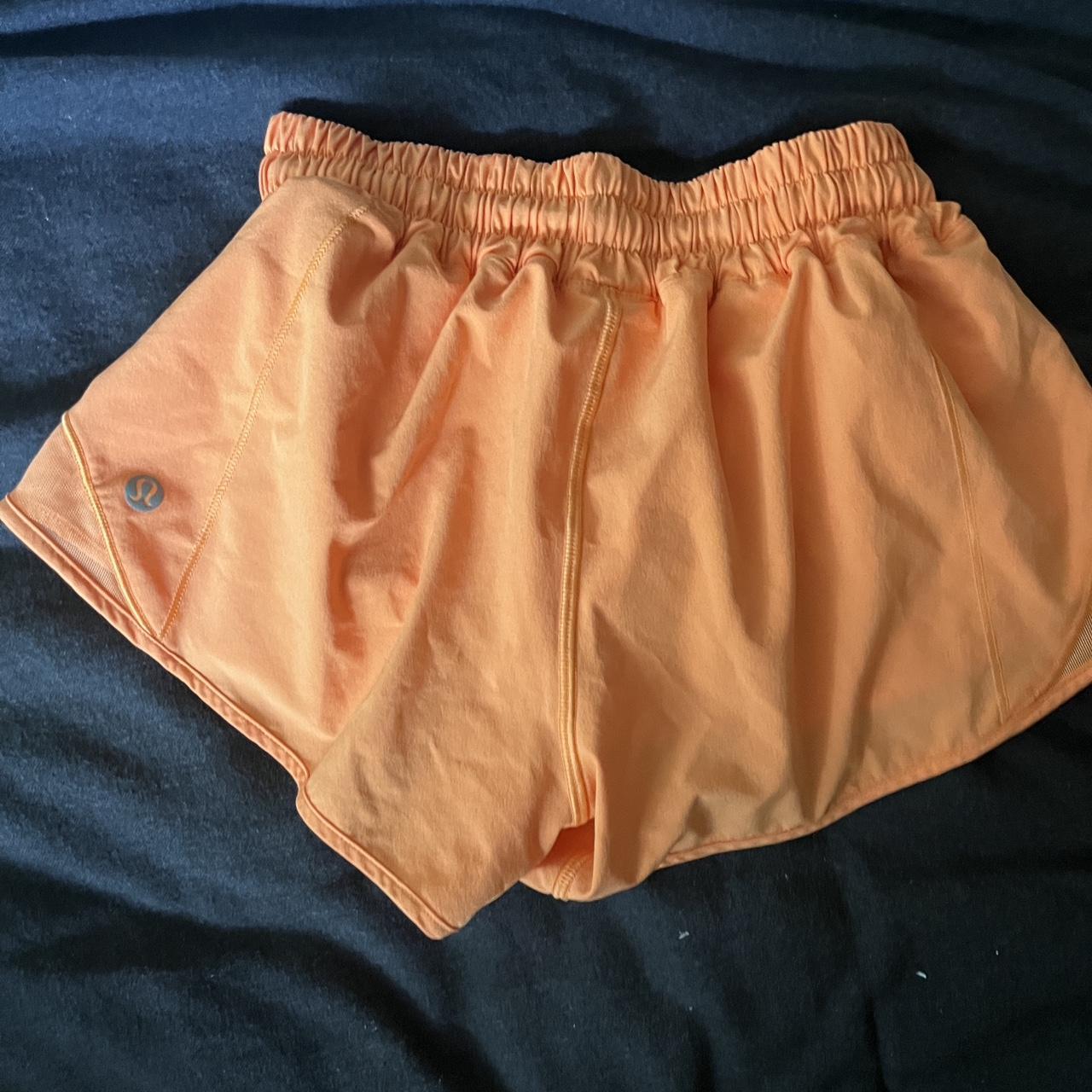 Lululemon Women's Orange Shorts (2)